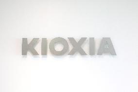 Kioxia signboard and logo